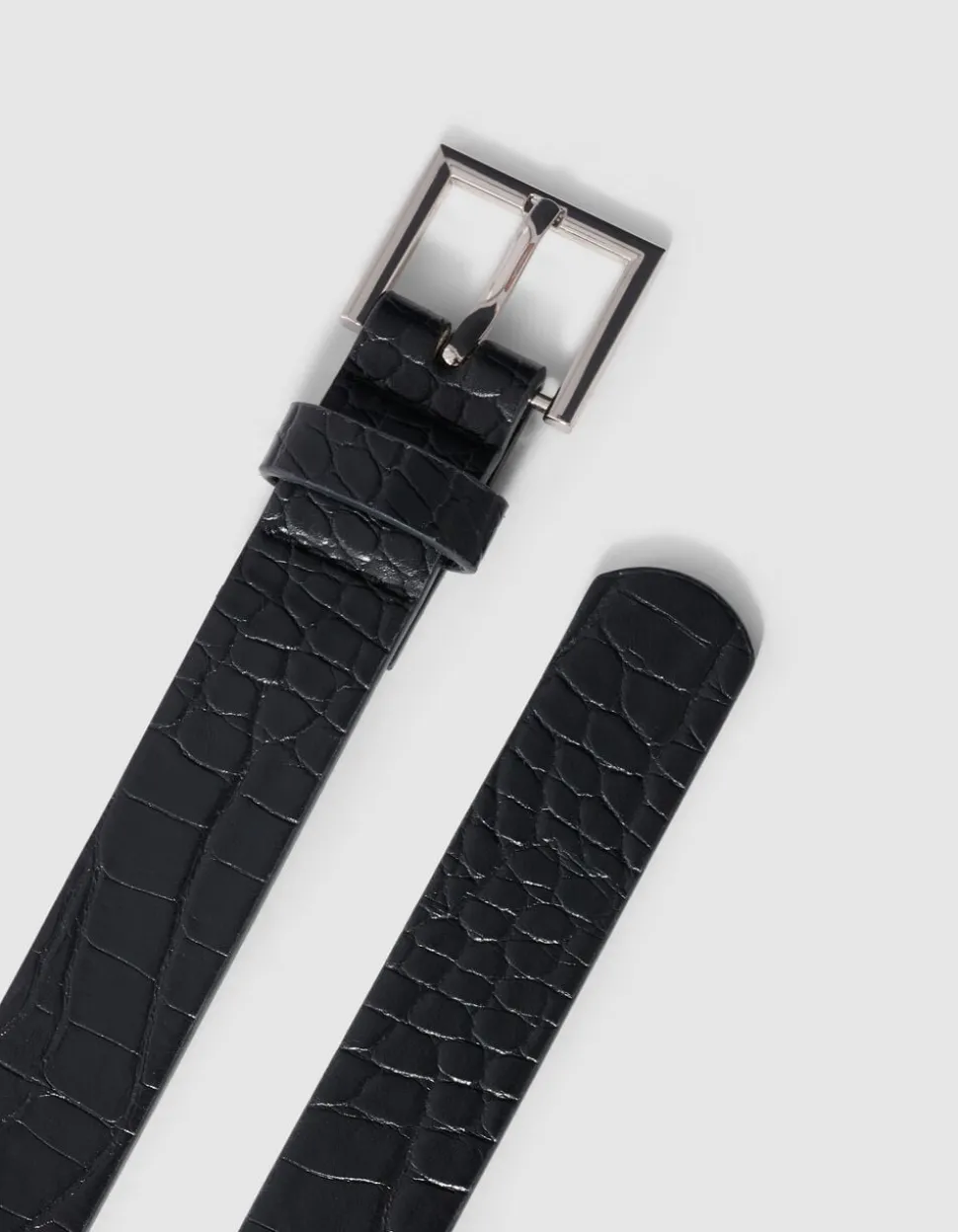 Croco Riem Zwart/Zilver