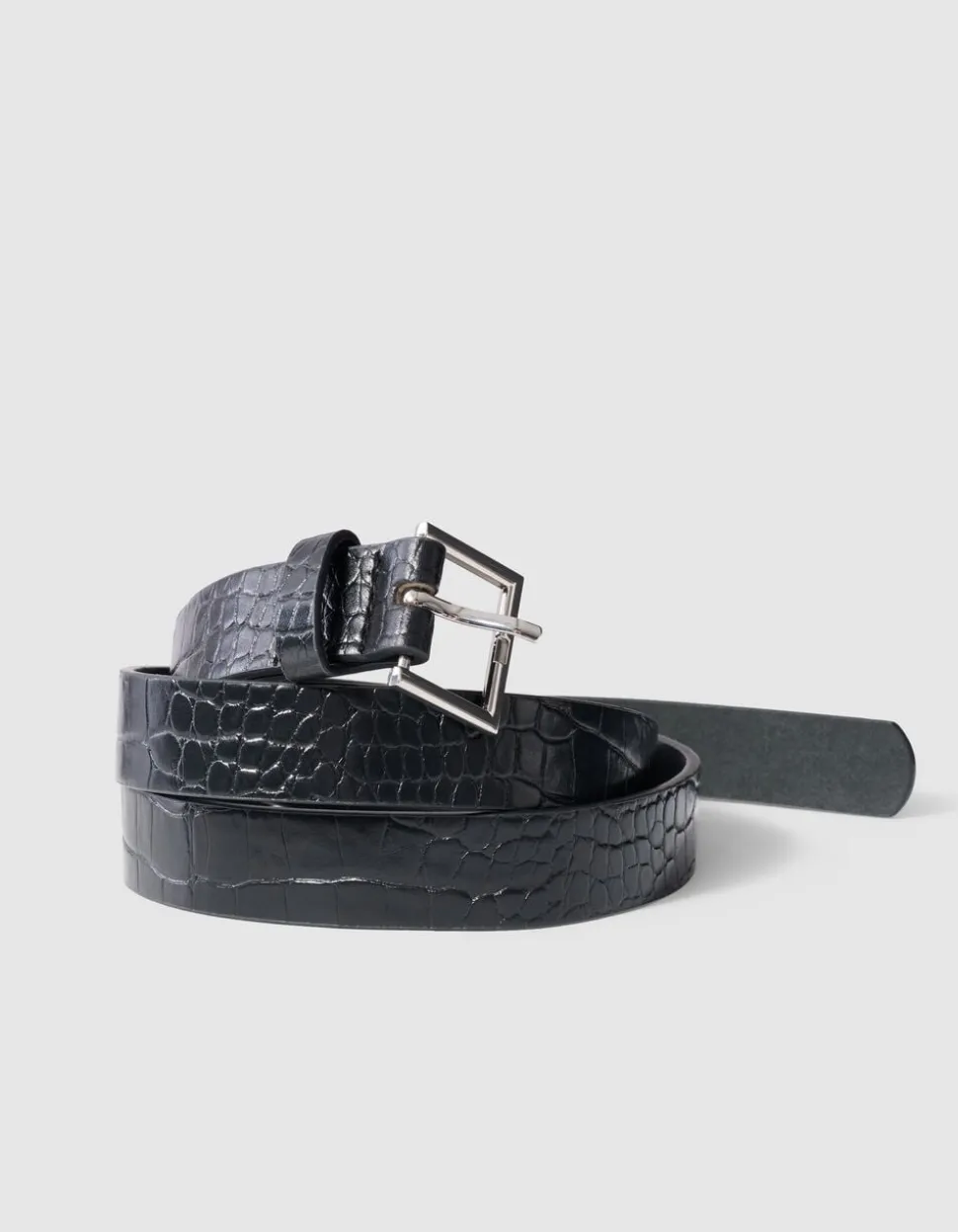 Croco Riem Zwart/Zilver