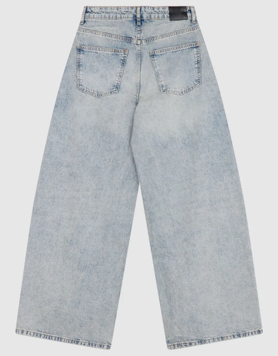 Curved Wide Leg Fit Jeans Mediumstone
