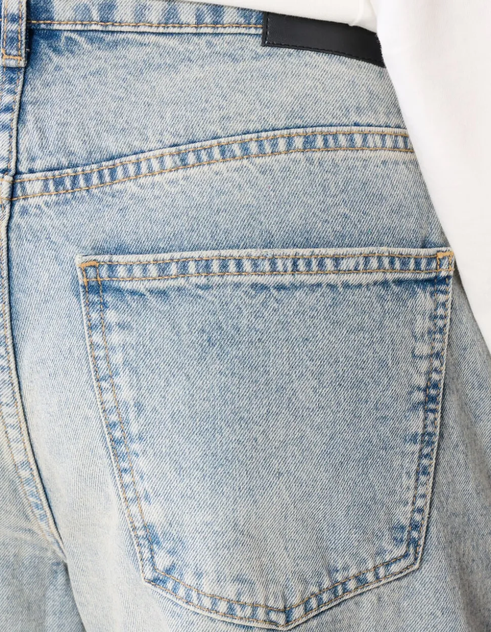 Curved Wide Leg Fit Jeans Mediumstone