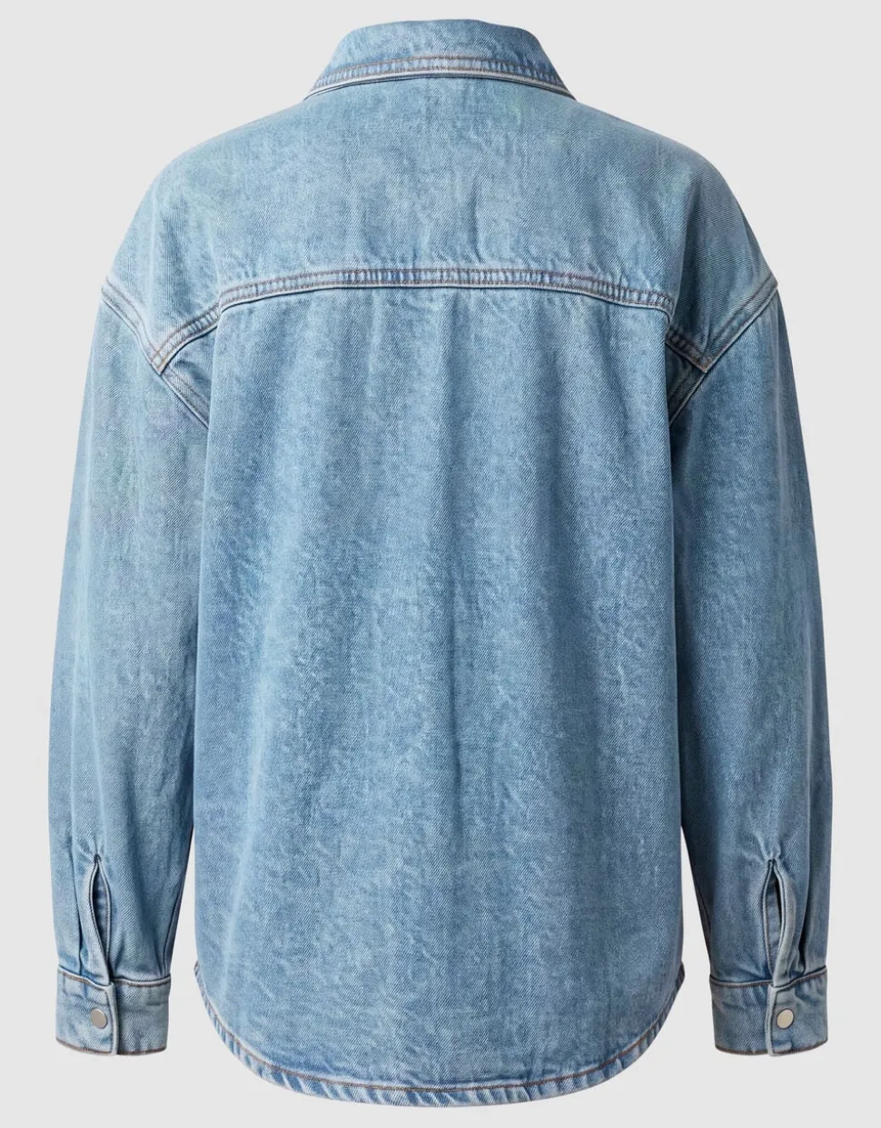 Denim Heart Print Blouse Blauw