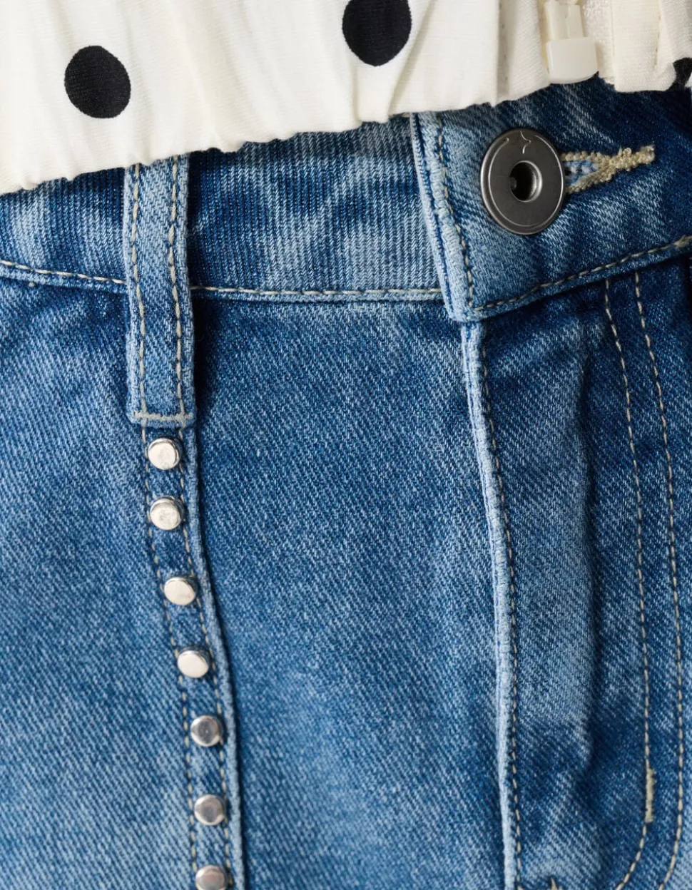 Denim Studs Short Blauw