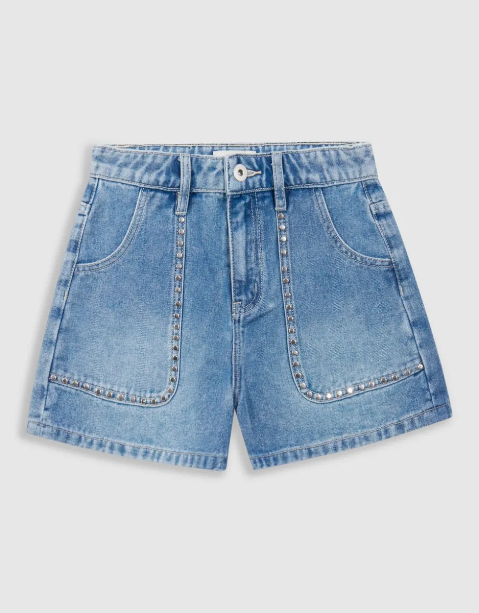 Denim Studs Short Blauw