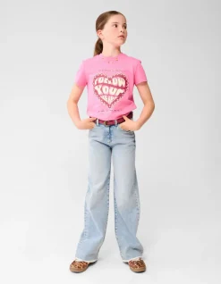 Denim Wide Leg Jeans Blauw