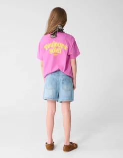 Denim Wrap Skort Bleached