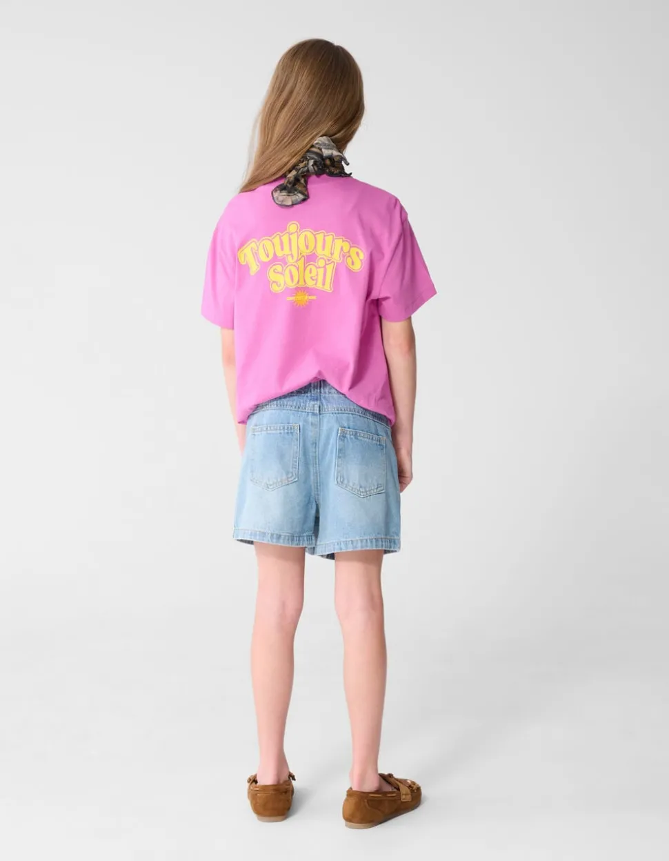 Denim Wrap Skort Bleached