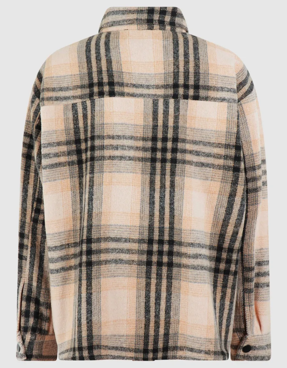 Destroyed Check Overshirt Gebroken Wit/Zwart