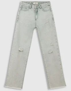 Destroy Straight Fit Jeans Lichtgrijs