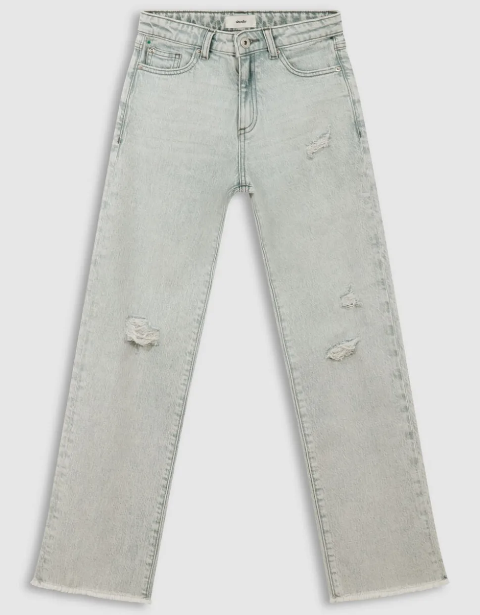 Destroy Straight Fit Jeans Lichtgrijs