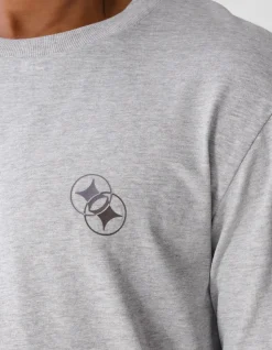 Diagonal T-shirt Lichtgrijs