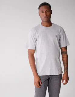 Diagonal T-shirt Lichtgrijs