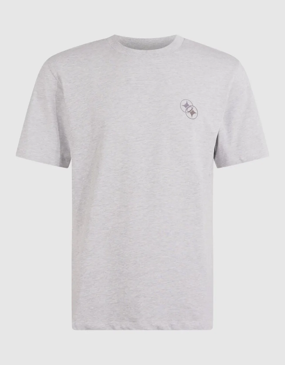 Diagonal T-shirt Lichtgrijs