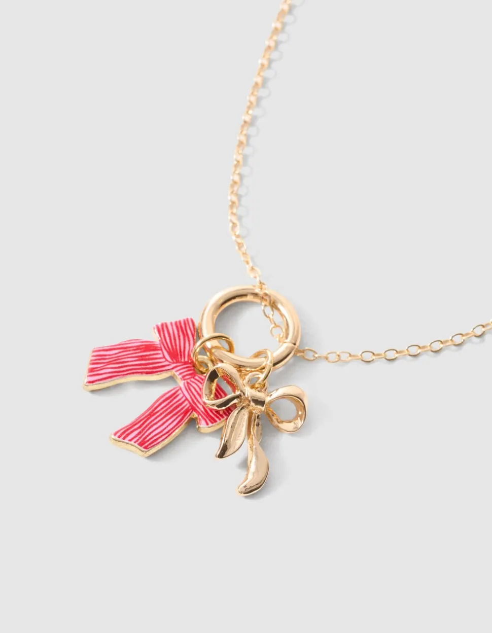 Double Bow Ketting Goud