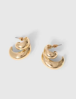 Double Drop Oorbellen Goud