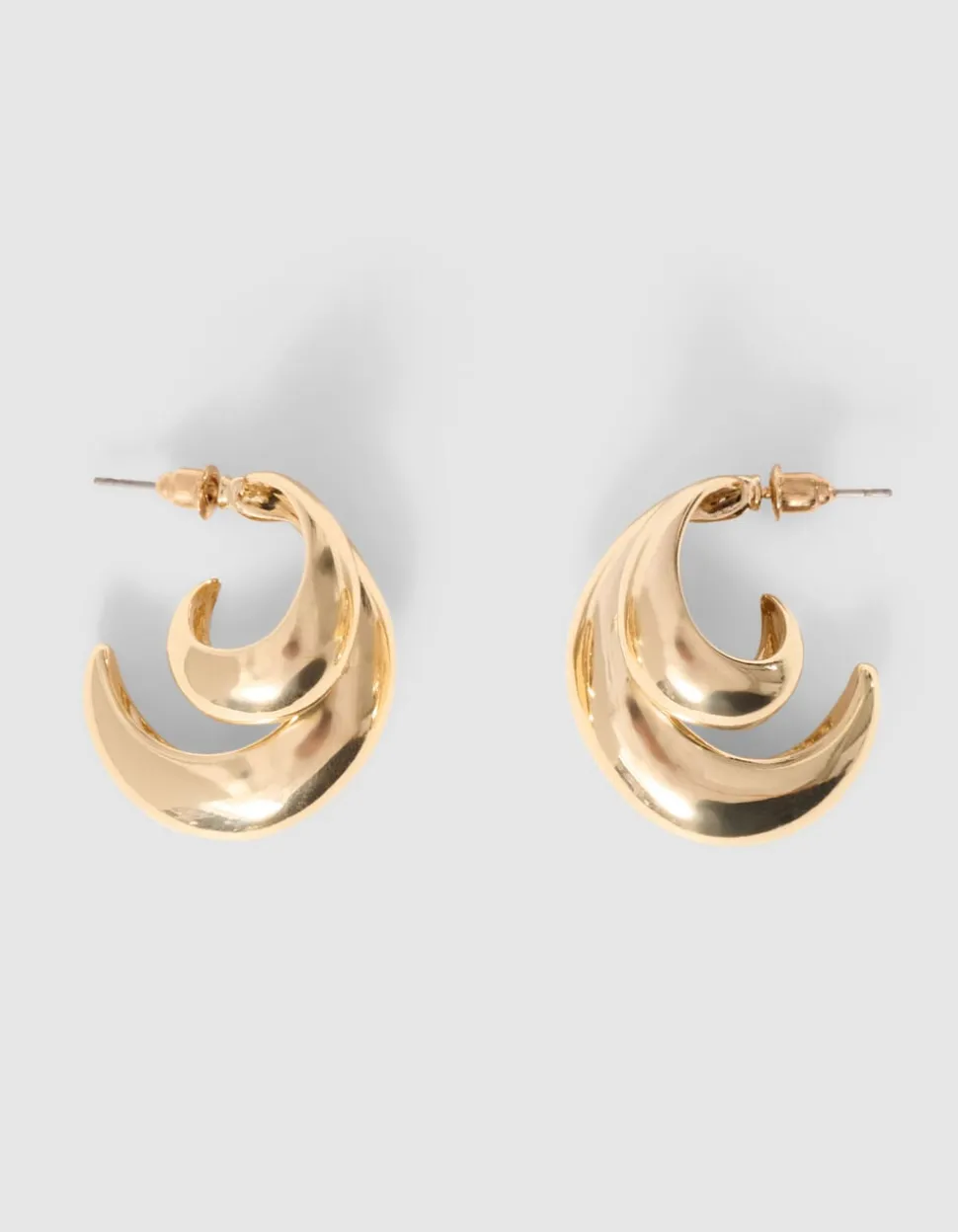 Double Drop Oorbellen Goud