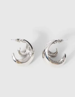 Double Drop Oorbellen Zilver