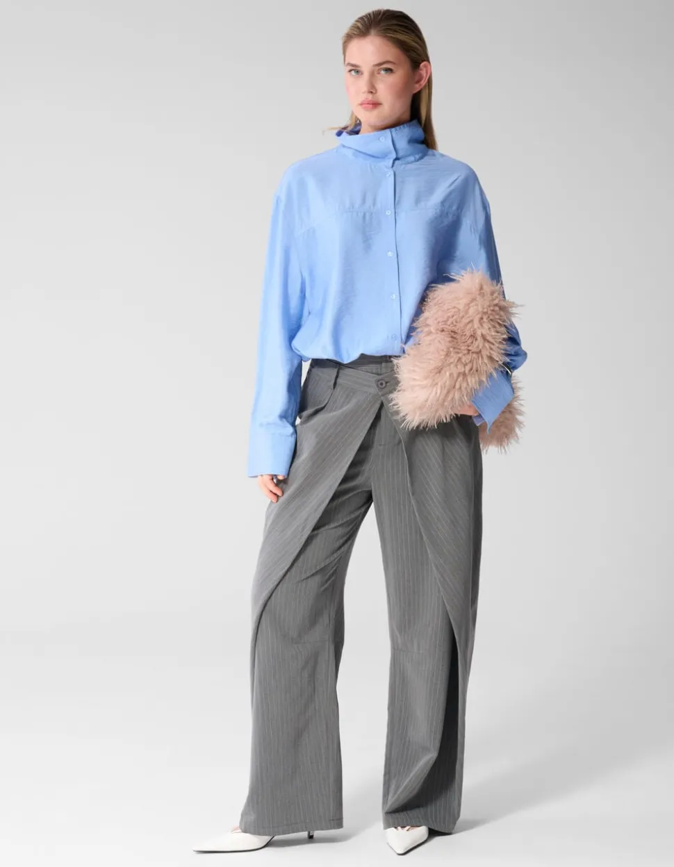 Drawstring Blouse Blauw