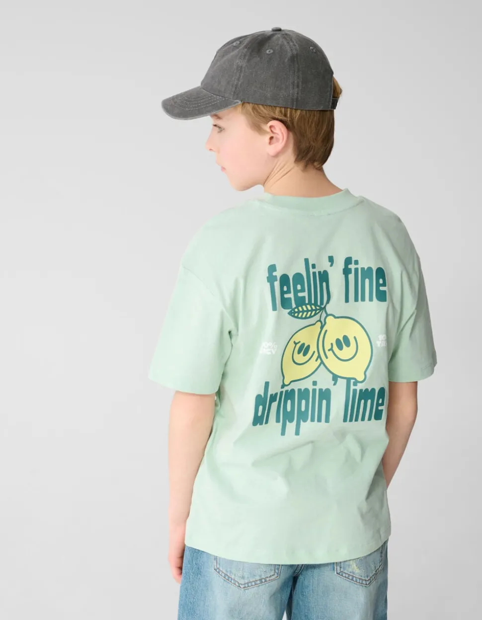 Dripping Artwork T-shirt Lichtgroen