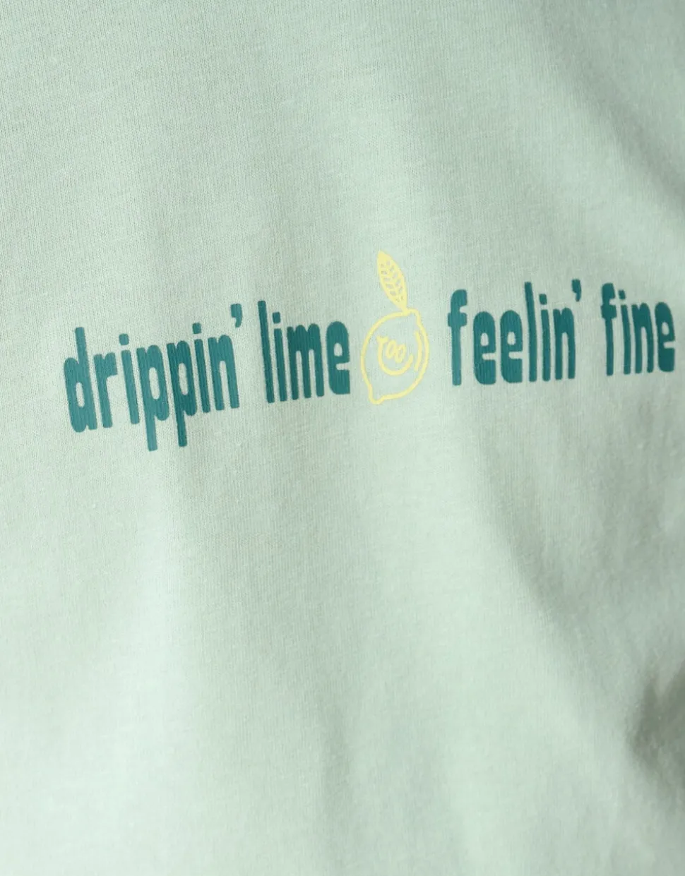 Dripping Artwork T-shirt Lichtgroen