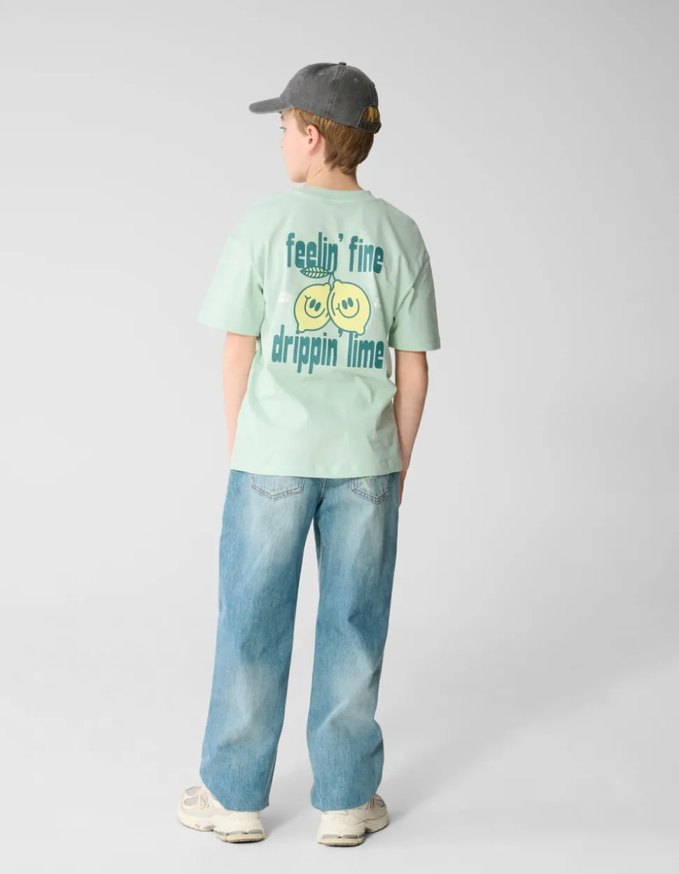 Dripping Artwork T-shirt Lichtgroen