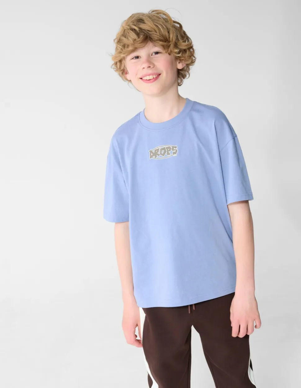 Drops Artwork T-shirt Blauw