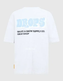 Drops Artwork T-shirt Lichtgrijs
