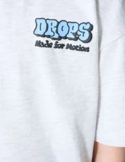 Drops Artwork T-shirt Lichtgrijs