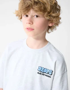 Drops Artwork T-shirt Lichtgrijs