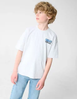 Drops Artwork T-shirt Lichtgrijs
