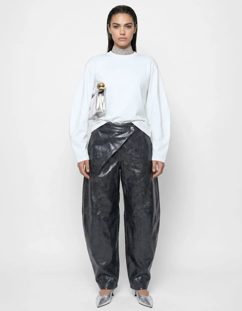 Egg Shape Longsleeve T-shirt Wit