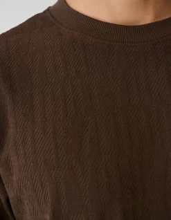Eighty One Tekst T-shirt Donkerbruin