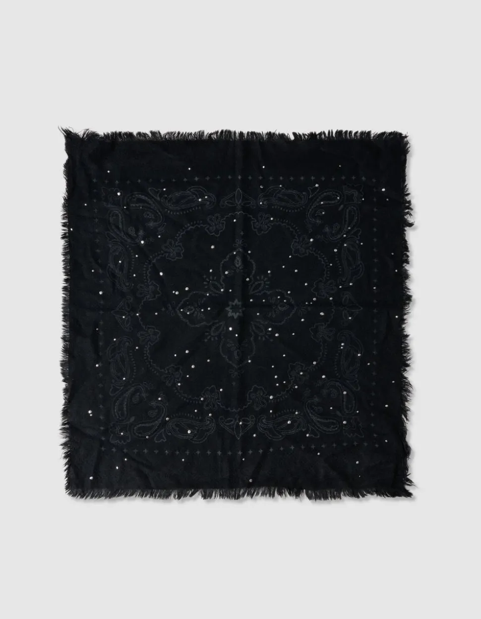 Embellished Paisley Sjaal Zwart