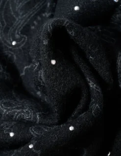 Embellished Paisley Sjaal Zwart