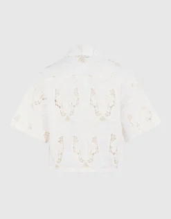 Embroidery Blouse Gebroken Wit By Mieke