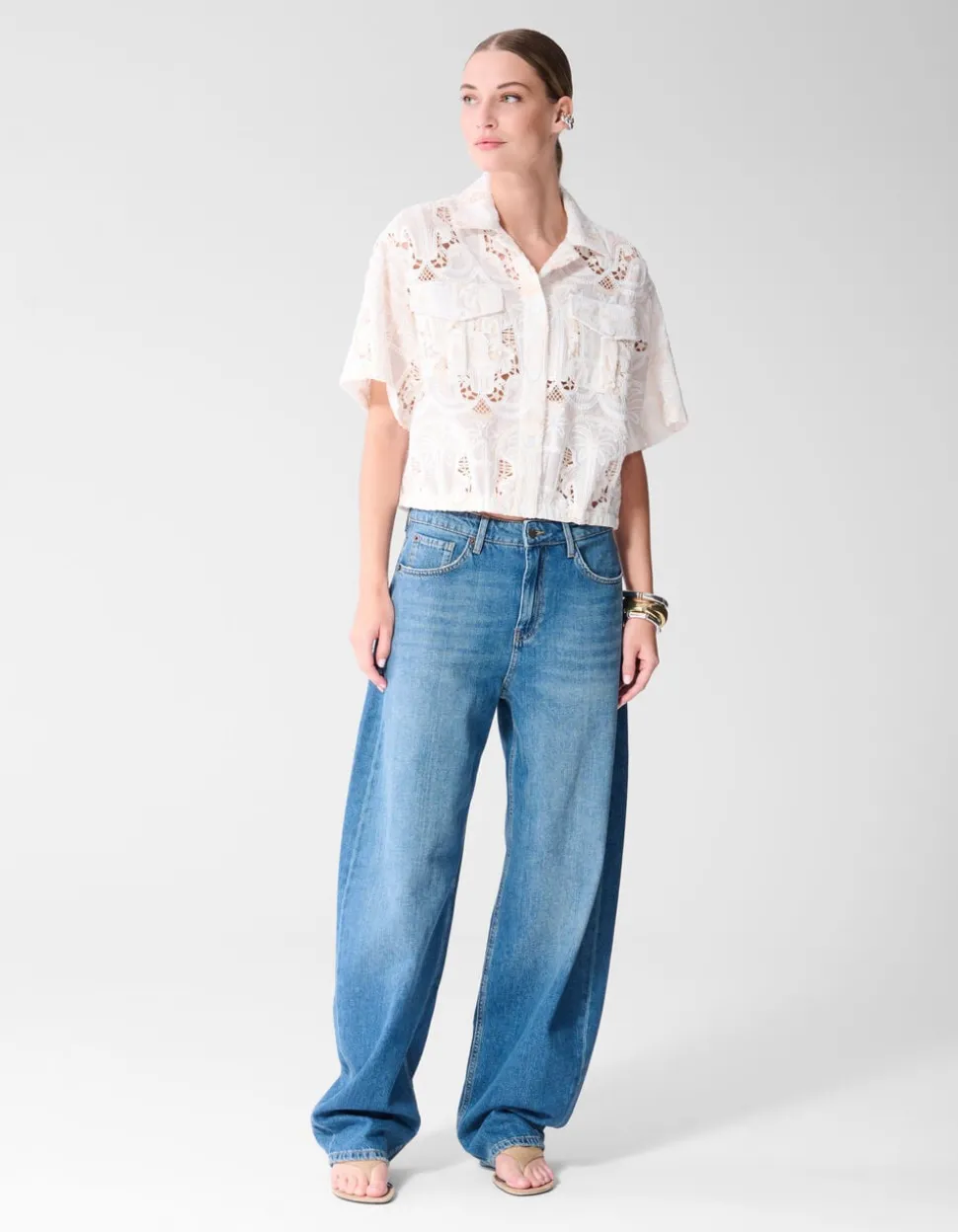 Embroidery Blouse Gebroken Wit By Mieke