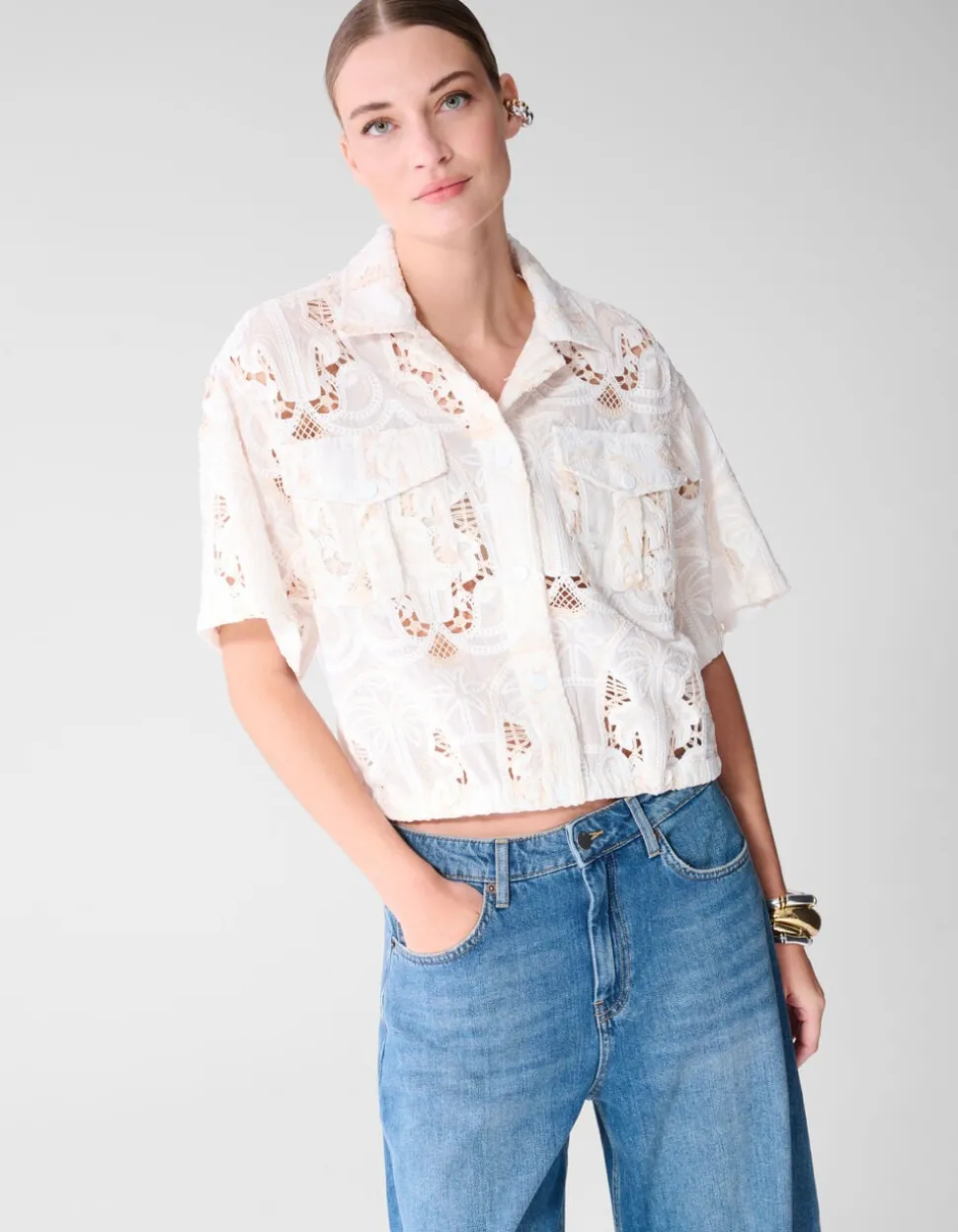 Embroidery Blouse Gebroken Wit By Mieke