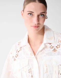Embroidery Blouse Gebroken Wit By Mieke