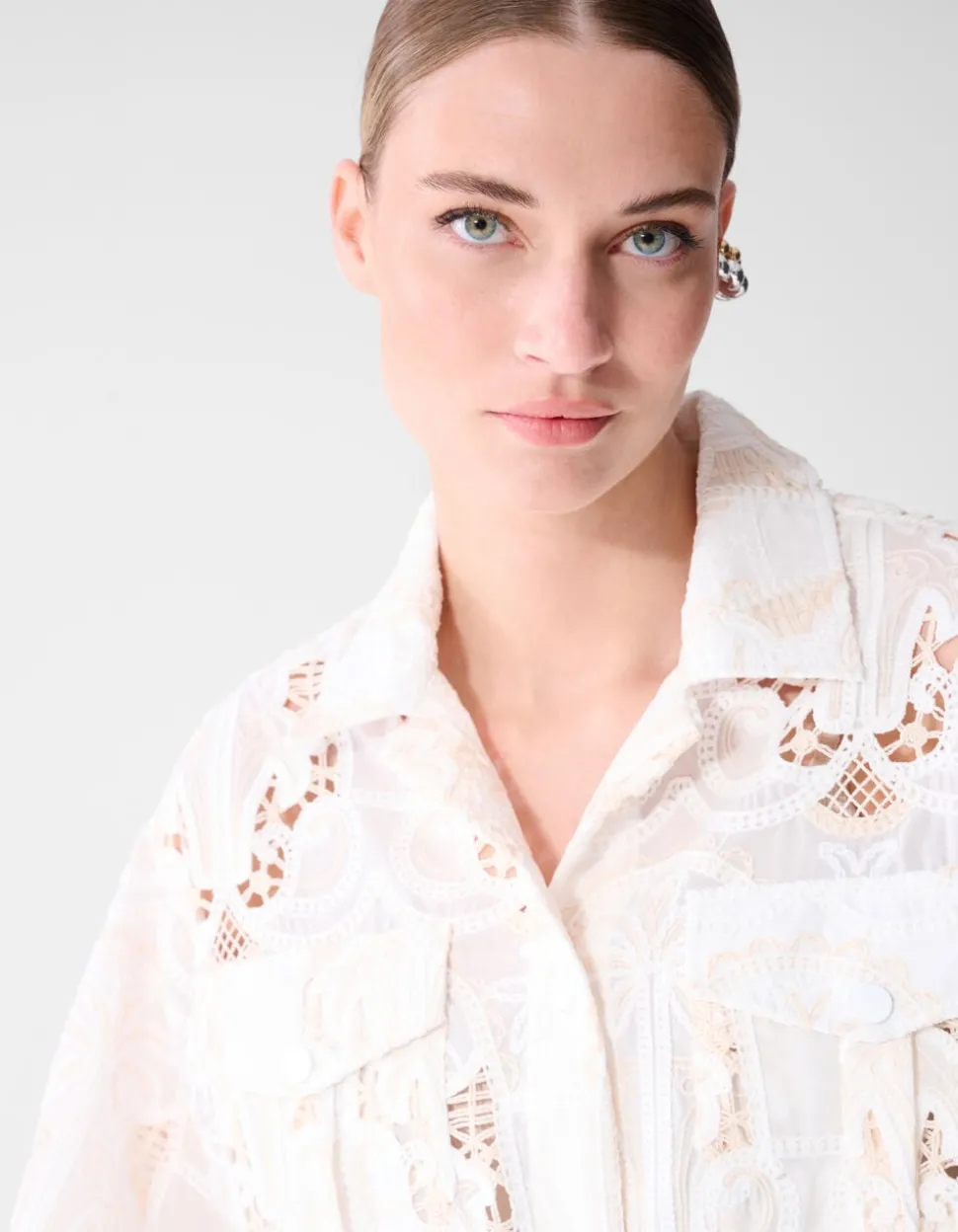 Embroidery Blouse Gebroken Wit By Mieke