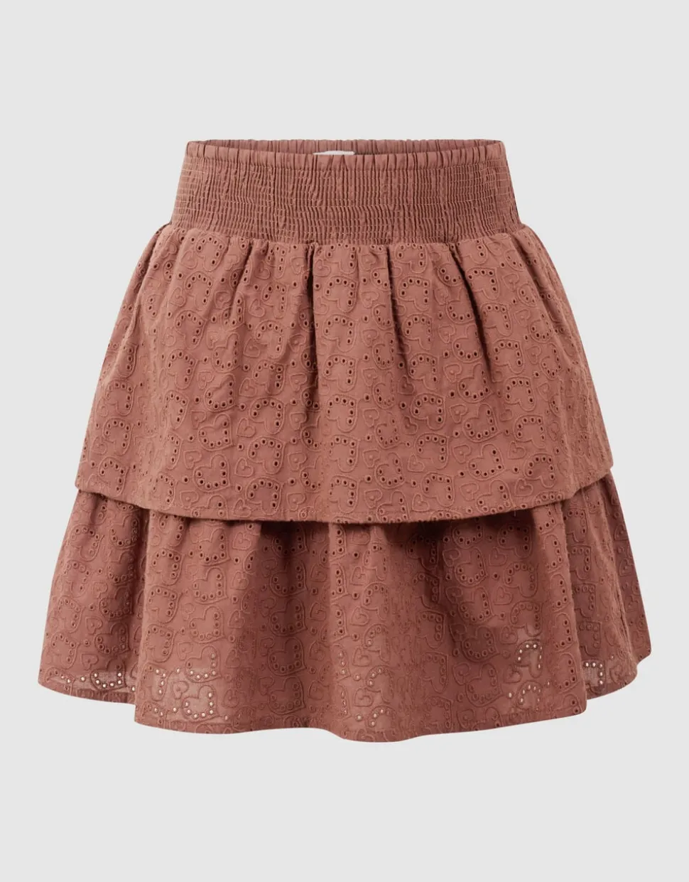 Embroidery Mini Rok Bruin
