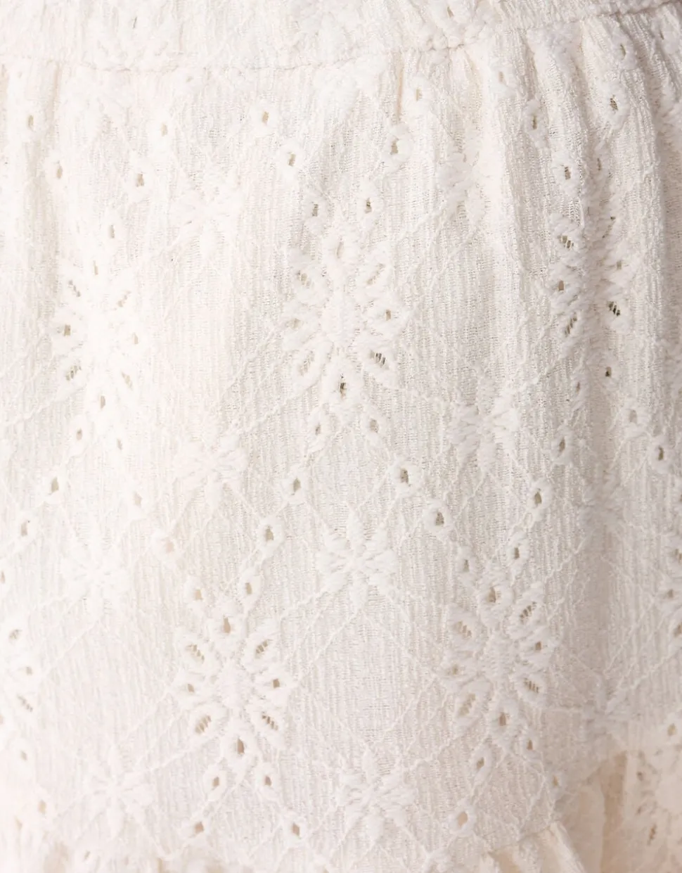 Embroidery Ruffle Skort Wit