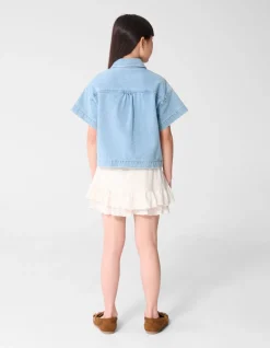 Embroidery Ruffle Skort Wit