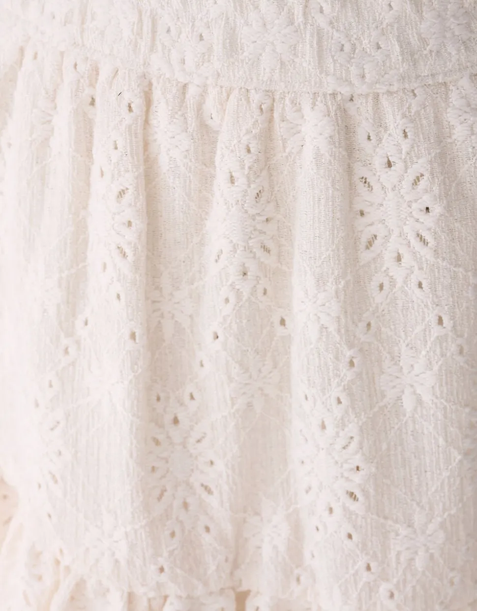 Embroidery Ruffle Skort Wit