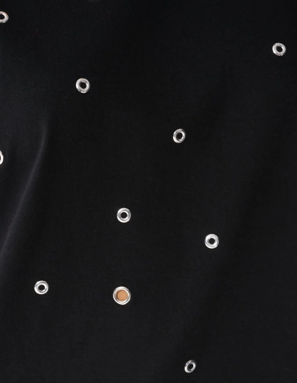 Eyelet T-shirt Zwart