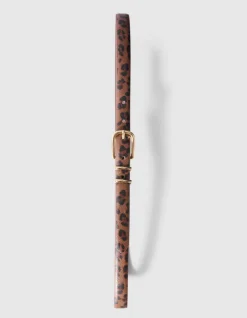 Faded Leopart Print Riem Bruin