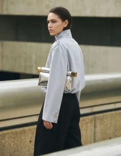 Fancy Button Blouse Lichtgrijs