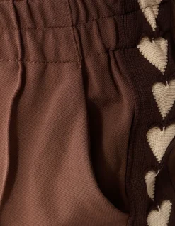 Fancy Tape Wide Leg Broek Bruin