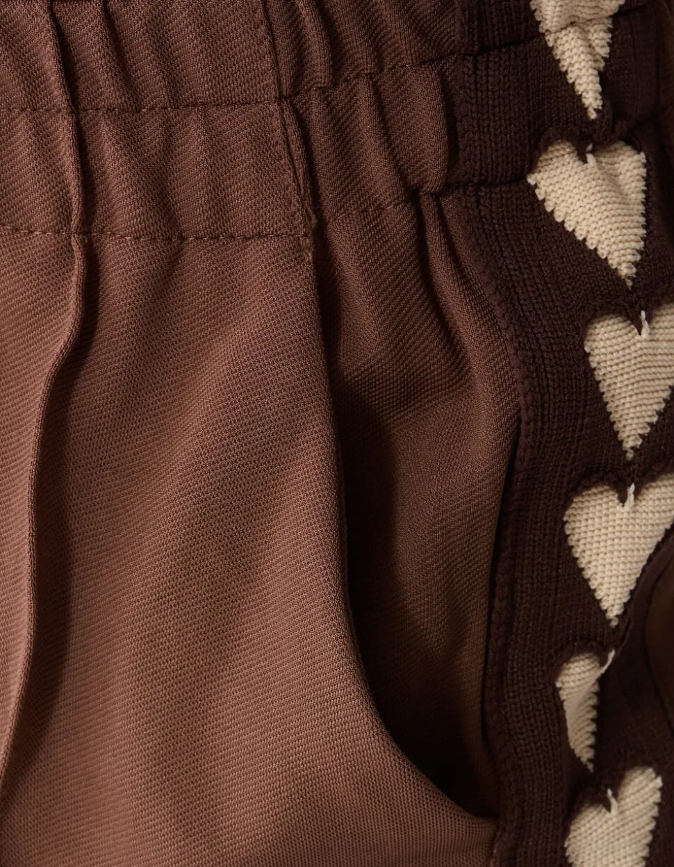 Fancy Tape Wide Leg Broek Bruin