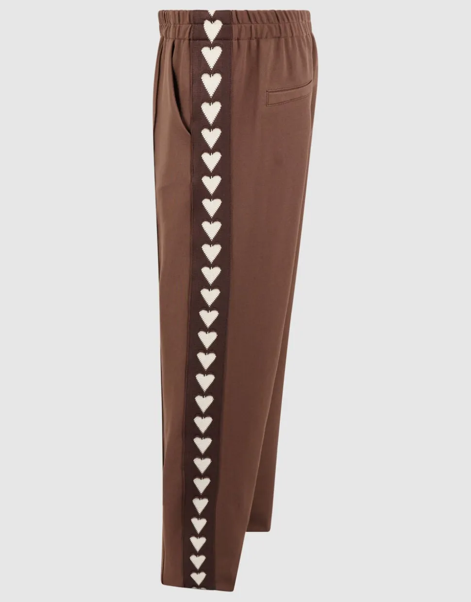 Fancy Tape Wide Leg Broek Bruin