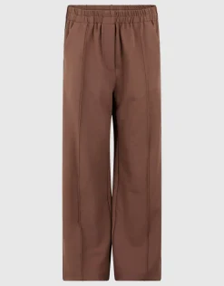 Fancy Tape Wide Leg Broek Bruin
