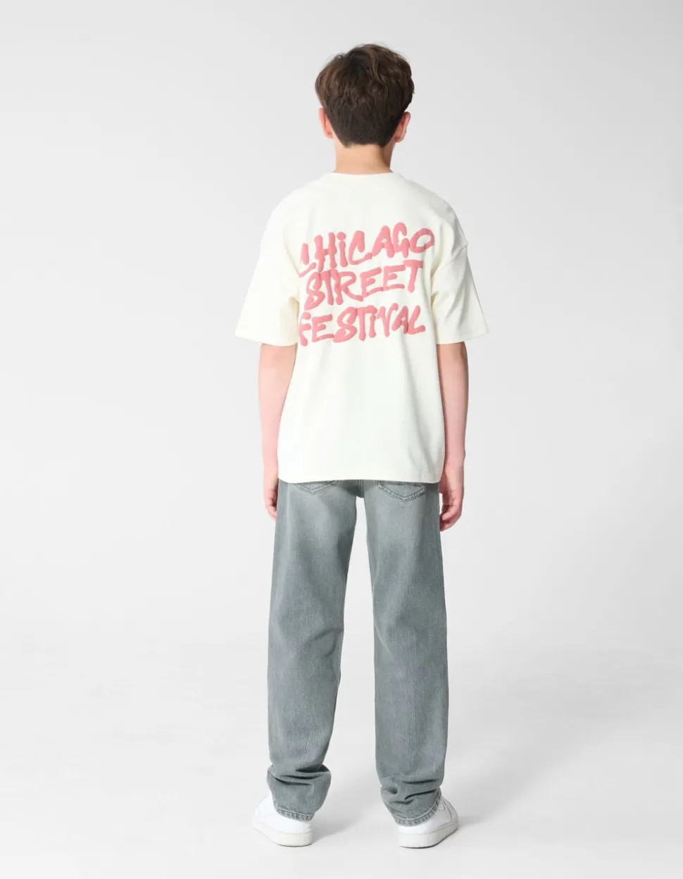 Festival Artwork T-shirt Gebroken Wit